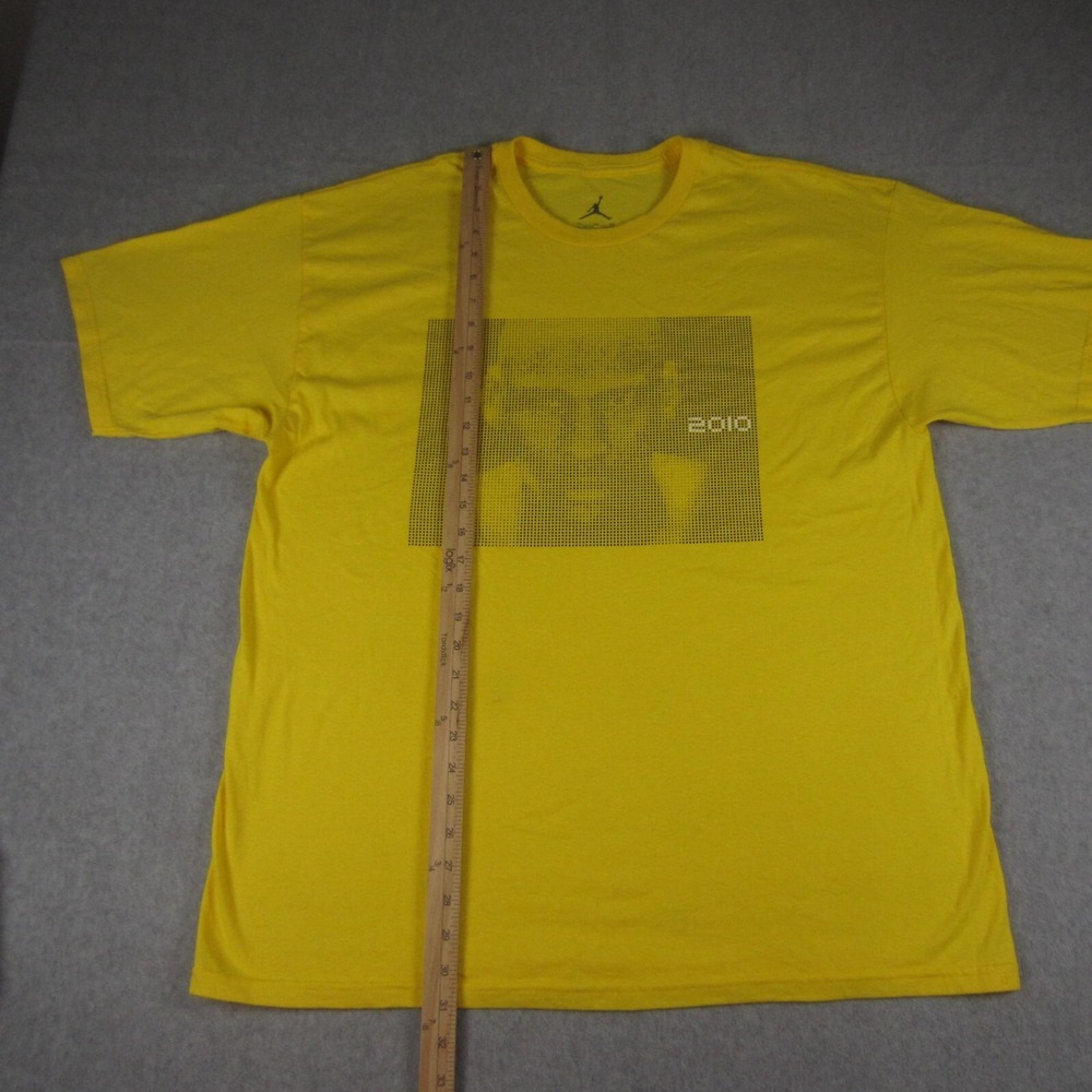 2010 Nike Air Jordan 25th Anniversary T Shirt Mens XL Yellow Jumpman Dallas READ - Picture 9 of 16